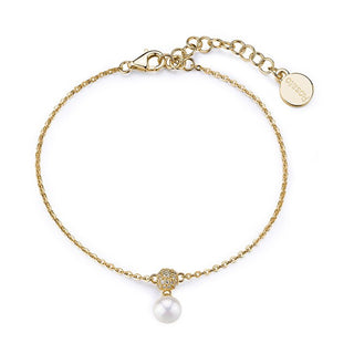 Rosato Elegante Vergoldetes Armband mit blauer Perle Rzaz015 