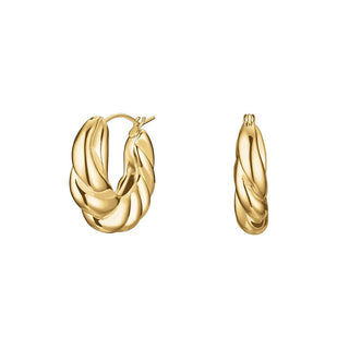Rosefield Vergoldete passende Ohrringe Twisted Jethg-J972 