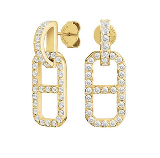 Rosefield Orecchini Moderni Pendenti Placcati Oro Fine Octagon Jeopg-J1180 — Orecchini