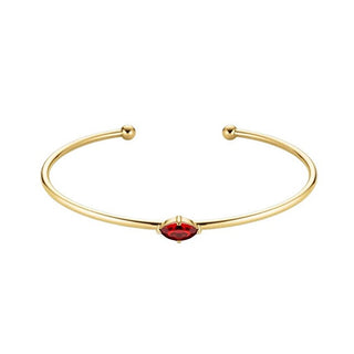 Rosefield Bracciale Aperto Solido Con Cristallo Swarovski Rosso Jbrmg-J1243 — Bracciale