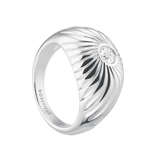 Rosefield Anello Di Lusso In Acciaio Con Cristalli Solitaire Jrbt Circuito 56 mm — Anello