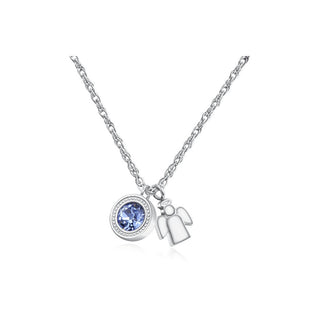 S'agapõ Collana In Acciaio Con Cristallo E Angelo Lucky Light Skt03 — Collana