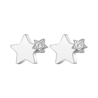 S'agapõ Orecchini Acciaio Cristalli Click Sck45 — Orecchini