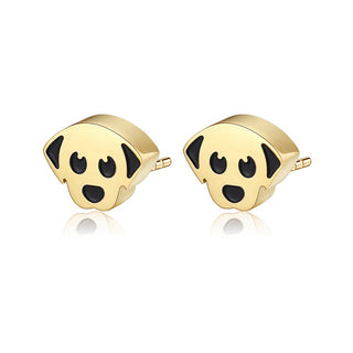 S'agapõ Orecchini Placcati Oro Cane Click Sck159 — Orecchini