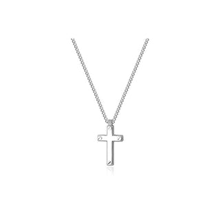 S'Agapõ Collier pour homme en acier avec croix Current Spd08 