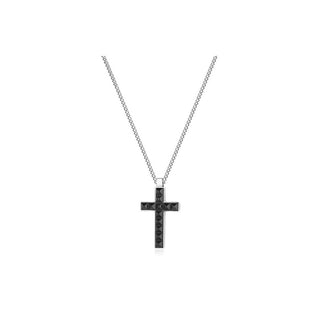 S'Agapõ Collier pour homme en acier Cross Current Spd06 