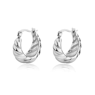 S'Agapõ Boucles d'oreilles en acier massif tendance Shk59 