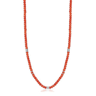 S'agapõ Collana Perline Madera Rosse Sad02 — Collana