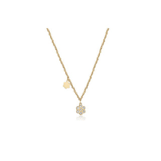 S'agapõ Collana Aurora Fiore Sar37 Placcato Oro — Collana