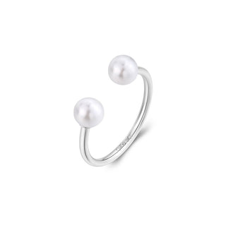 S'agapõ Anello Aperto Acciaio Perla Sintetica Wisdom Swi34 — Anello