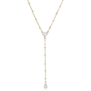 S'agapõ Collana Dazzly Zirconi Cubici Sdz134 Placcata Oro — Collana