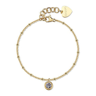 S'agapõ Aurora SAR63 Bracciale Placcato Oro con Cristallo — Bracciale