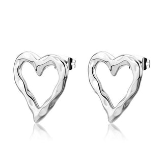 S'agapõ Emotion SMO23 Orecchini in Acciaio a Forma di Cuore — Orecchini