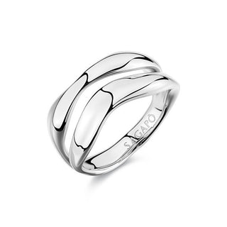S'Agapõ Elegante Bague en acier Emotion Smo31 - Circonférence : 52 Mm 