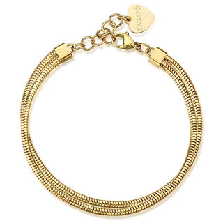 S'Agapõ Bracelet double plaqué or Hadek Chunky Shk119 