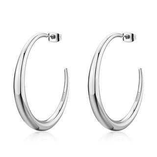S'Agapõ Boucles d'oreilles créoles en acier tendance chunky Shk120 
