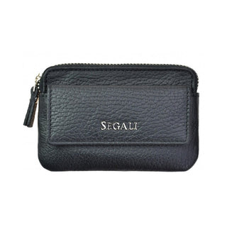 Segali Mini Portafoglio-Portachiavi In Pelle A 7483 Nero — Portafoglio