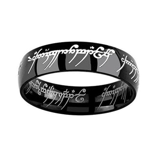 Silvego Ring of Power i sort stål fra filmen Ringenes Herre Rrc5623 - Omkreds: 64 Mm 