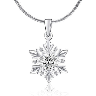 Silvego Schneeflocken-Anhänger aus Silber mit Zirkonia Swarovski Jjjp0811 