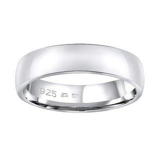Silvego Fede Nuziale Poesia Argento Uomo e Donna Circuito 63 mm — Fede nuziale
