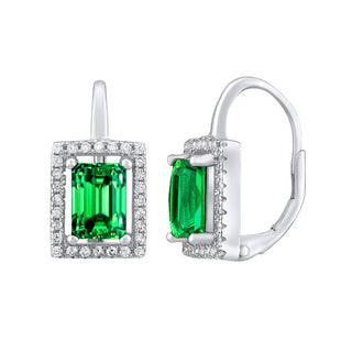 Silvego Orecchini Paloma Argento Zircone Verde — Orecchini