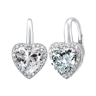 Silvego Orecchini A Cuore In Argento Con Zircone LPS0629EW — Orecchini