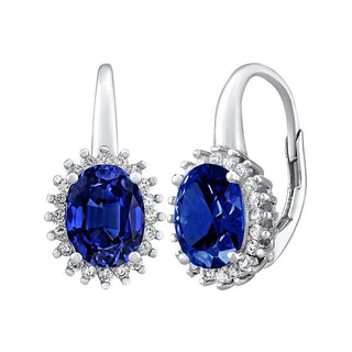 Silvego Orecchini Dharma In Argento Con Zaffiro Blu LPS0588DB — Orecchini