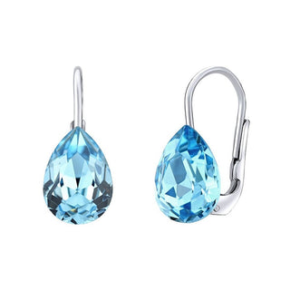 Silvego Orecchini Argento Cristalli Swarovski Blu — Orecchini