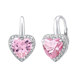 Silvego Orecchini Argento Cuori Rosa Lps0629Ep — Orecchini