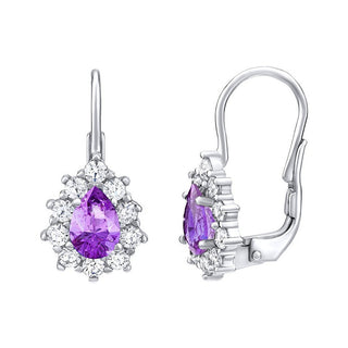 Silvego Orecchini Viola Argento Swarovski Zirconia Silvego31866F — Orecchini