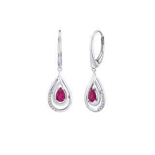 Silvego Orecchini In Argento Con Rubini E Zirconi FWE10130R — Orecchini