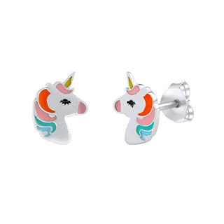 Silvego Eiva Jjj1659E Ohrstecker aus Silber mit Einhorn 