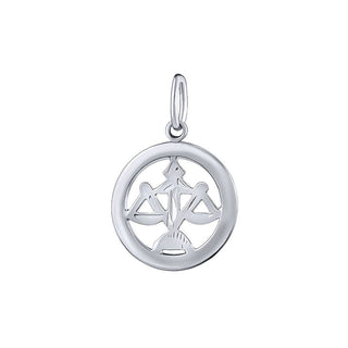 Silvego Sternzeichen-Anhänger aus Silber Waage - Rund Silvegob10283S10 