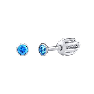 Silvego Orecchini a Bottone Argento Swarovski Zirconia 2,5 mm — Orecchini