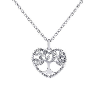 Silvego Collana In Argento Con Albero Della Vita Nel Cuore Ciondolo Zethar JJJ0971N — Collana