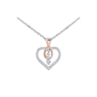 Silvego Collana Con Ciondolo A Forma Di Cuore E Infinito In Argento Sterling Camilla Con Zirconi DCC1607028N — Collana