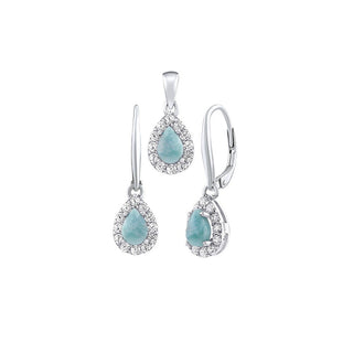 Silvego Set Gioielli Eureka Argento Larimar — Set di gioielli