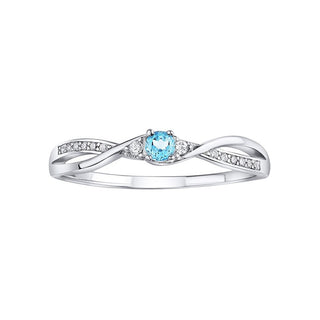 Silvego Anello Argento Topazio Blu Zirconi Circuito 56 mm — Anello