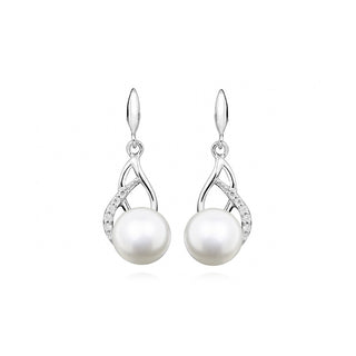 Silver Cat Orecchini Perla Zirconi SC405 — Orecchini