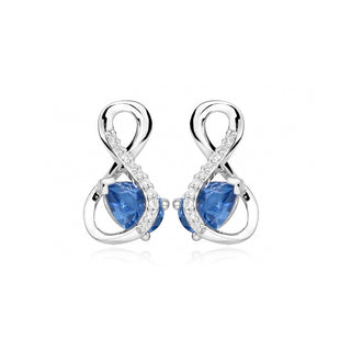Silver Cat Orecchini Spinello Blu Zirconi SC412 — Orecchini