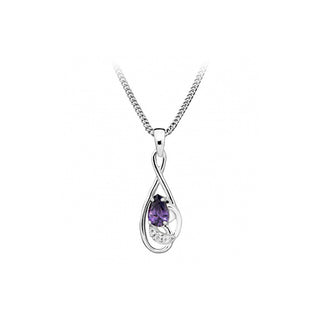 Silver Cat Collana Zircone Ametista SC402 — Collana