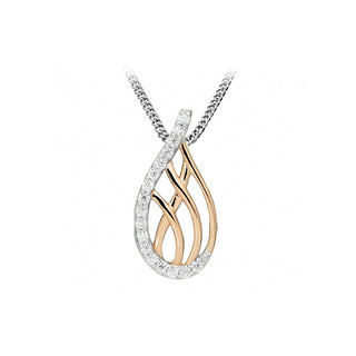 Silver Cat Collana Bicolore Zirconi SC409 — Collana