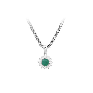 Silver Cat Collana Argento Sterling Zirconi Smeraldi — Collana