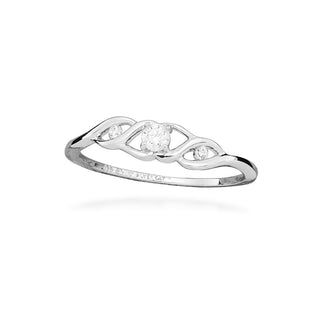 Silver Cat Anello Argento Zirconi Cubici Giro 58 mm — Anello