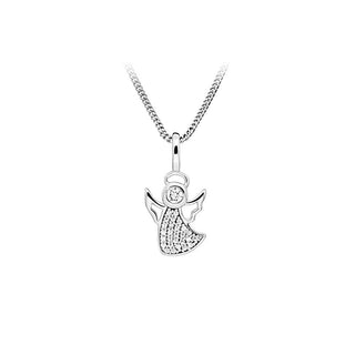 Silver Cat Collana Angelo Argento Zirconi SC643 — Collana