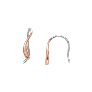 Skagen Orecchini Moderni In Acciaio Bicolore Wave Skj1781791 — Orecchini