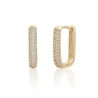 Sparkling Orecchini Pendenti Placcati Oro Con Zirconi Cubici Eag24 — Orecchini