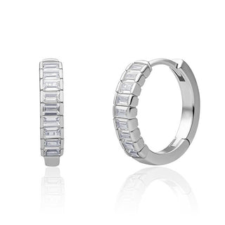Sparkling Orecchini A Cerchio In Argento Con Zirconi Cubici Eas23 — Orecchini