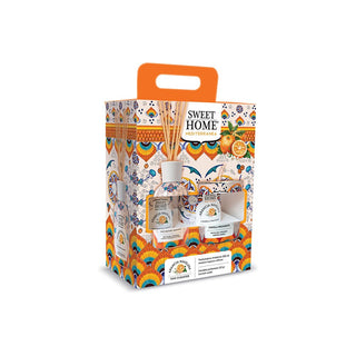 Sweet Home Collection Geschenkset Aromadiffusor mit Kerze Navelina Orange 
