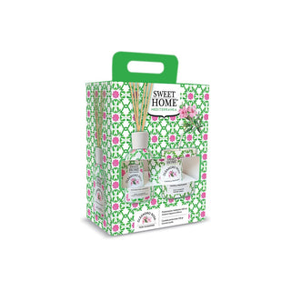 Sweet Home Collection Set Diffusore Di Aromi Con Candela Oleandro Rosa — Set Profumazione
